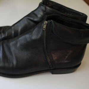 Black Leather ankle boots